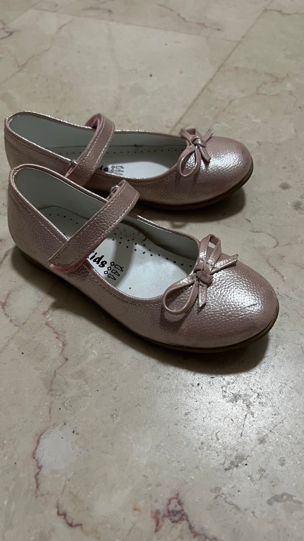 Klasik Kemerli Bej Kız Babet Ayakkabı - Görsel 3