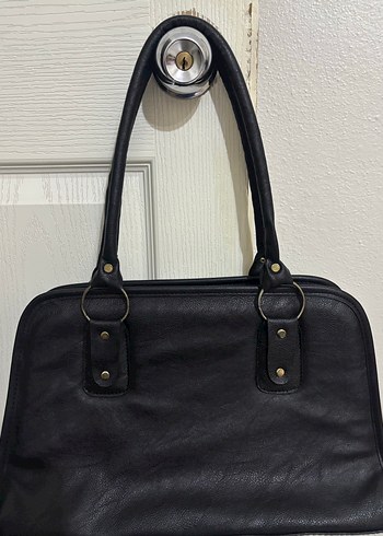 Siyah Deri Kadın Çanta - Görsel 4