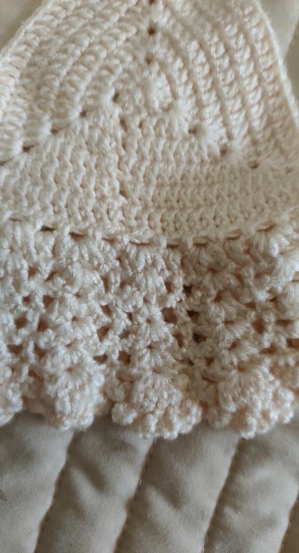 Beyaz Örgü Bohem Mini Büstiyer - Görsel 3