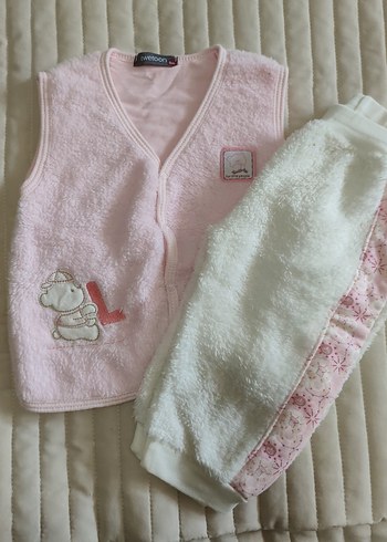 Pembe Örgü Bebek Kız Takımı