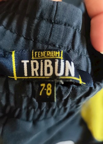Fenerium Orijinal Kapüşonlu Gri lacivert sarı Erkek Çocuk Eşofman Takımı
