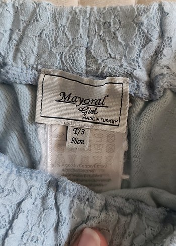 Dantel Detaylı Mavi Mini Şort - Görsel 3