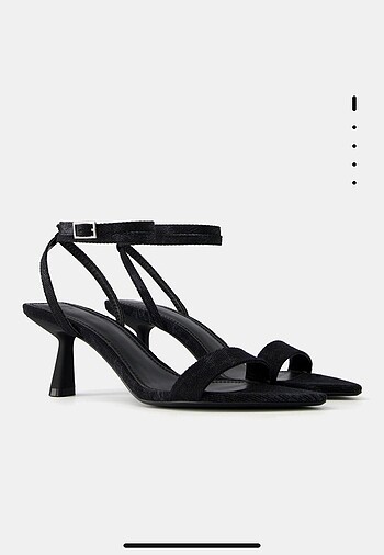 Bershka sivri burun siyah topuklu