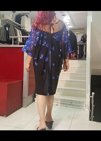 xxl Beden siyah Renk Alchera kısa abiye gece elbisesi