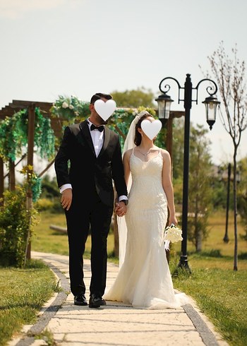 Zarif İşlemeli Balık Model Gelinlik - Görsel 9