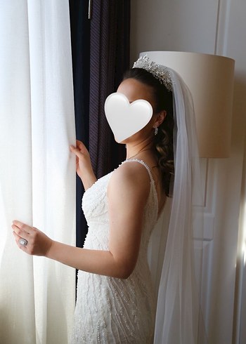 Zarif İşlemeli Balık Model Gelinlik - Görsel 2