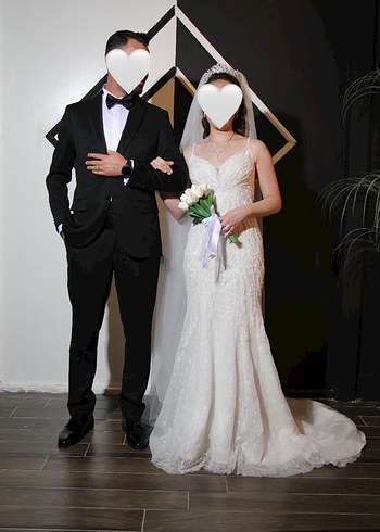 Zarif İşlemeli Balık Model Gelinlik - Görsel 7