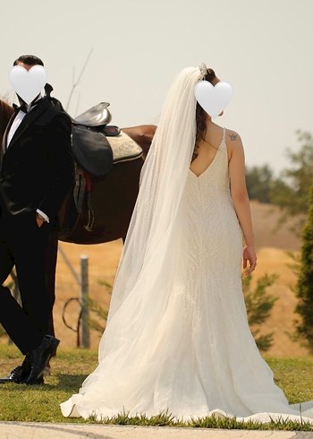 Zarif İşlemeli Balık Model Gelinlik - Görsel 10