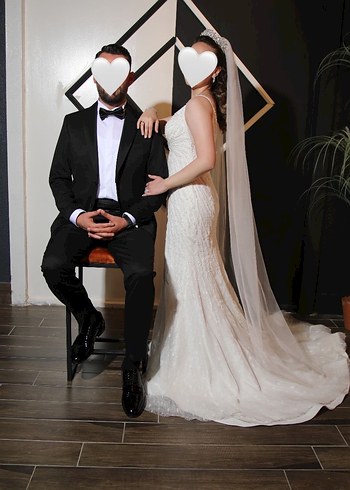 Zarif İşlemeli Balık Model Gelinlik - Görsel 6