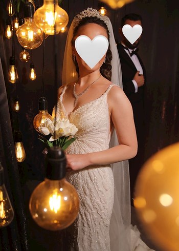 Zarif İşlemeli Balık Model Gelinlik - Görsel 3