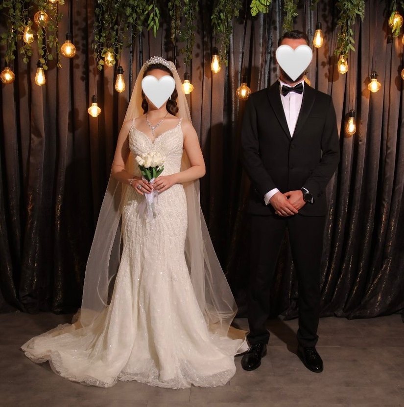 Zarif İşlemeli Balık Model Gelinlik - Görsel 4