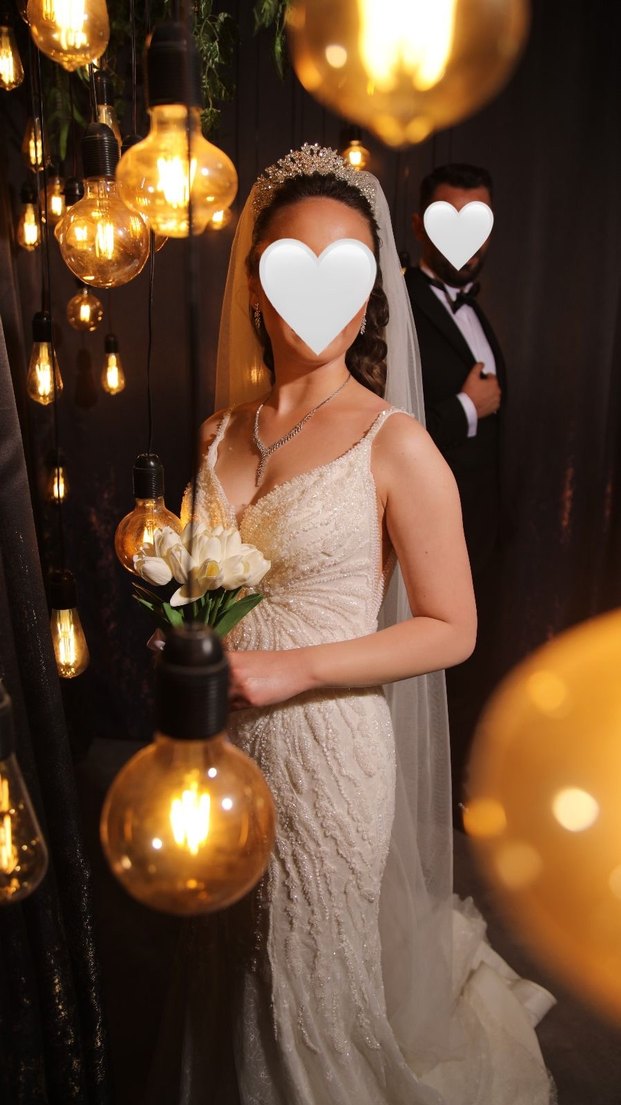 Zarif İşlemeli Balık Model Gelinlik - Görsel 3