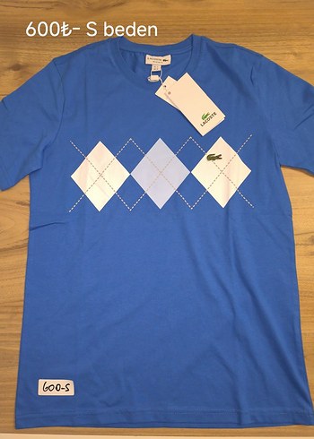 Lacoste Mavi Baskılı Kısa Kollu Tişört