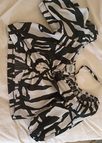 Zebra Desenli Mini Bluz