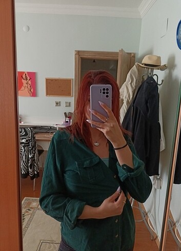 36 Beden Kadife gömlek 
