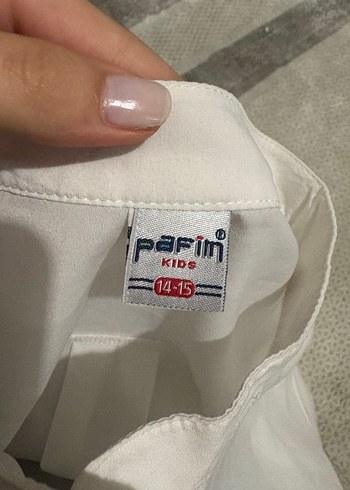 Zincir Detaylı Beyaz cocuk Gömlek - Görsel 7