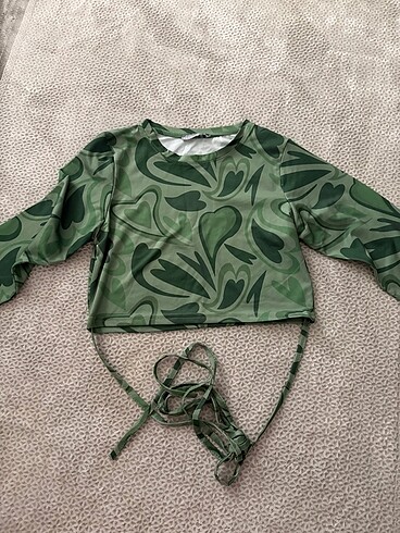 s Beden yesil renk ipli crop
