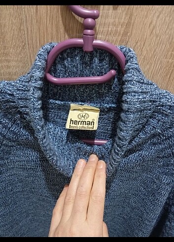 l/xl Beden mavi Renk Erkek boğazlı kazak