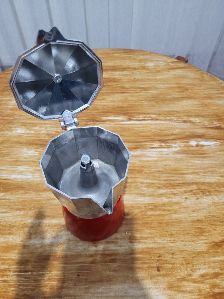 Kırmızı Kulplu Renkli Moka Pot - Görsel 3