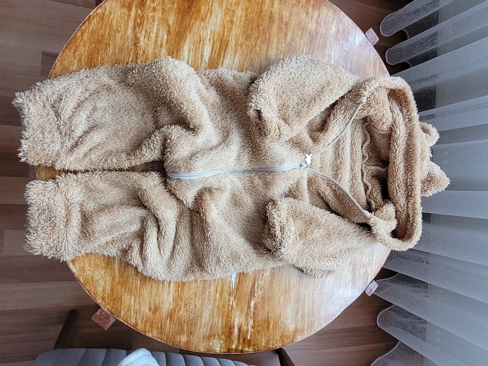 Bej Kürklü Bebek Tulumu - Görsel 4