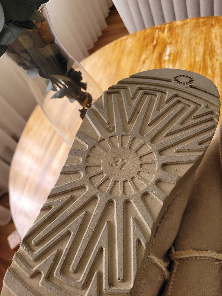 ugg sıfırBej Süet Kadın Topuklu Kürklü Bot - Görsel 5