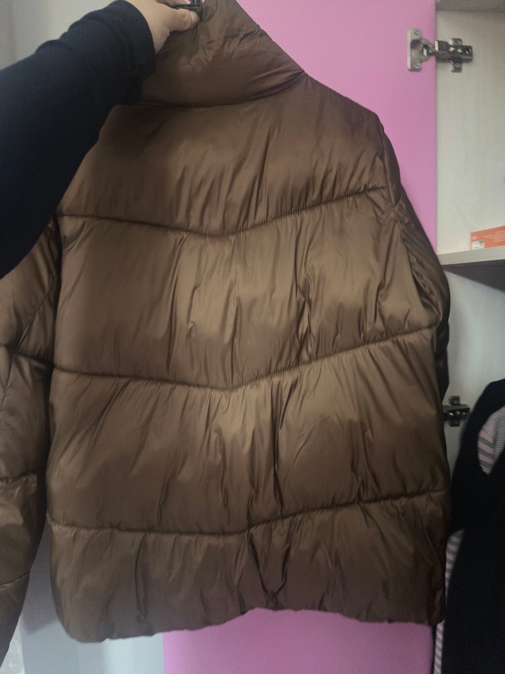 Kahverengi Kadın Kışlık Mont - Görsel 3