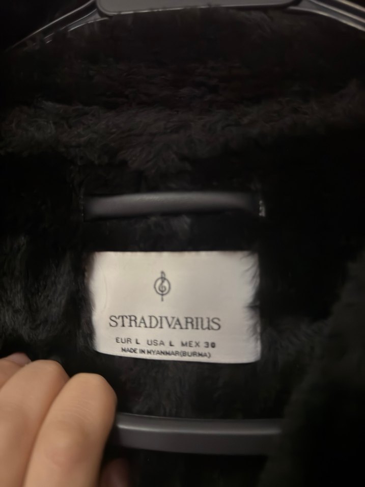 Kürklü Siyah Mini Biker Ceket - Görsel 4