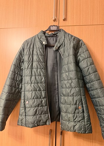 Düğmeli, Midi yeşilKadın Ceket - Görsel 2