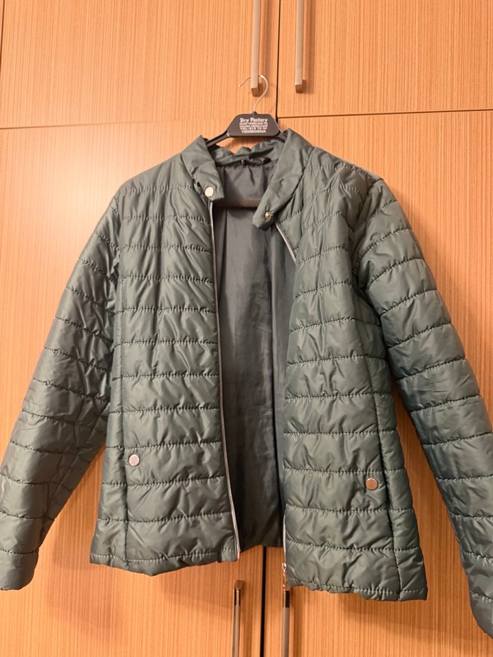 Düğmeli, Midi yeşilKadın Ceket - Görsel 2