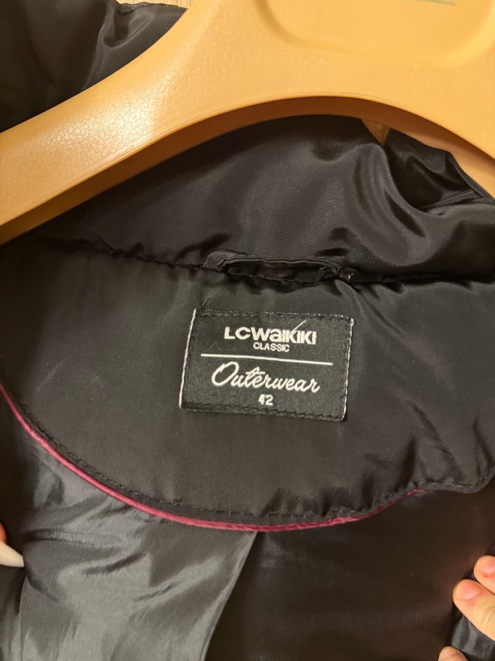 Kürk Detaylı Siyah Kadın Kışlık Ceket - Görsel 3