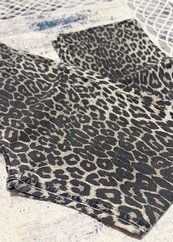 Leopar Desenli Kadın Pantolon - Görsel 4