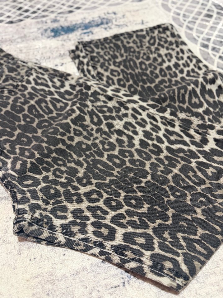 Leopar Desenli Kadın Pantolon - Görsel 4