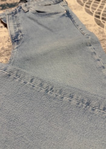 Kadın Mavi  Midi Kot Pantolon - Görsel 3