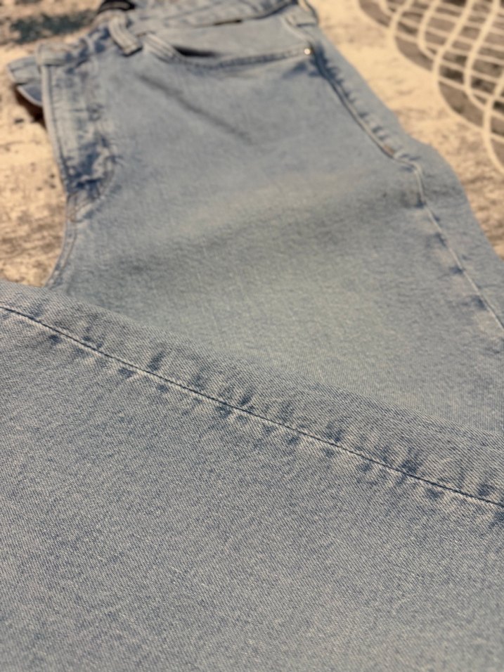 Kadın Mavi  Midi Kot Pantolon - Görsel 3