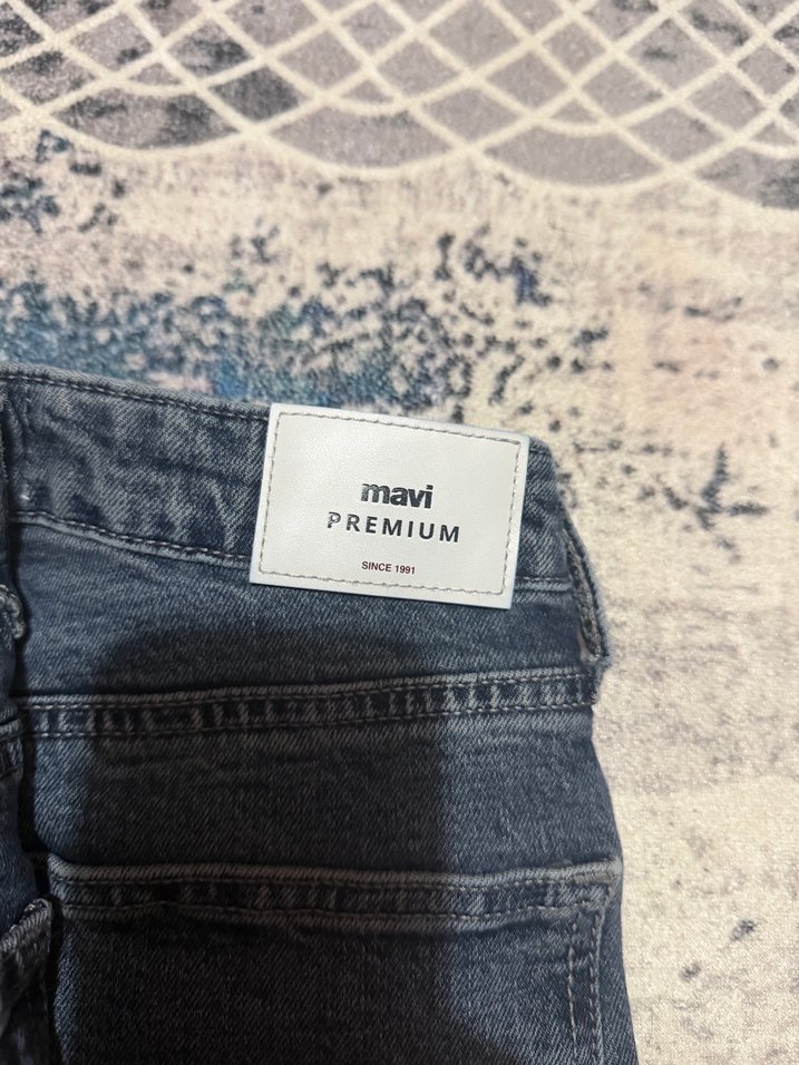 Gri Mavi Kadın Bol Kesim Denim Pantolon - Görsel 3