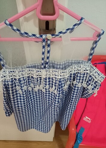 Diğer Çok şık tül detaylı bluz