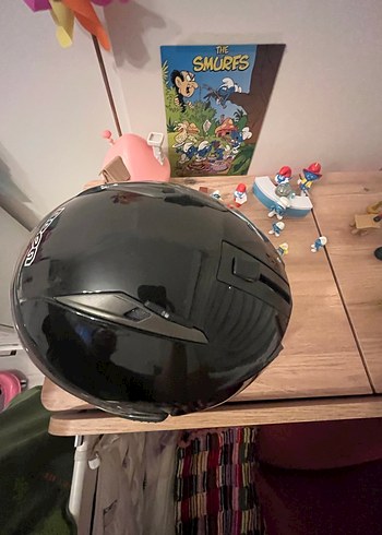 Siyah Motor Kask beon hiç kullanılmadı. Saklama hurcu ile - Görsel 3