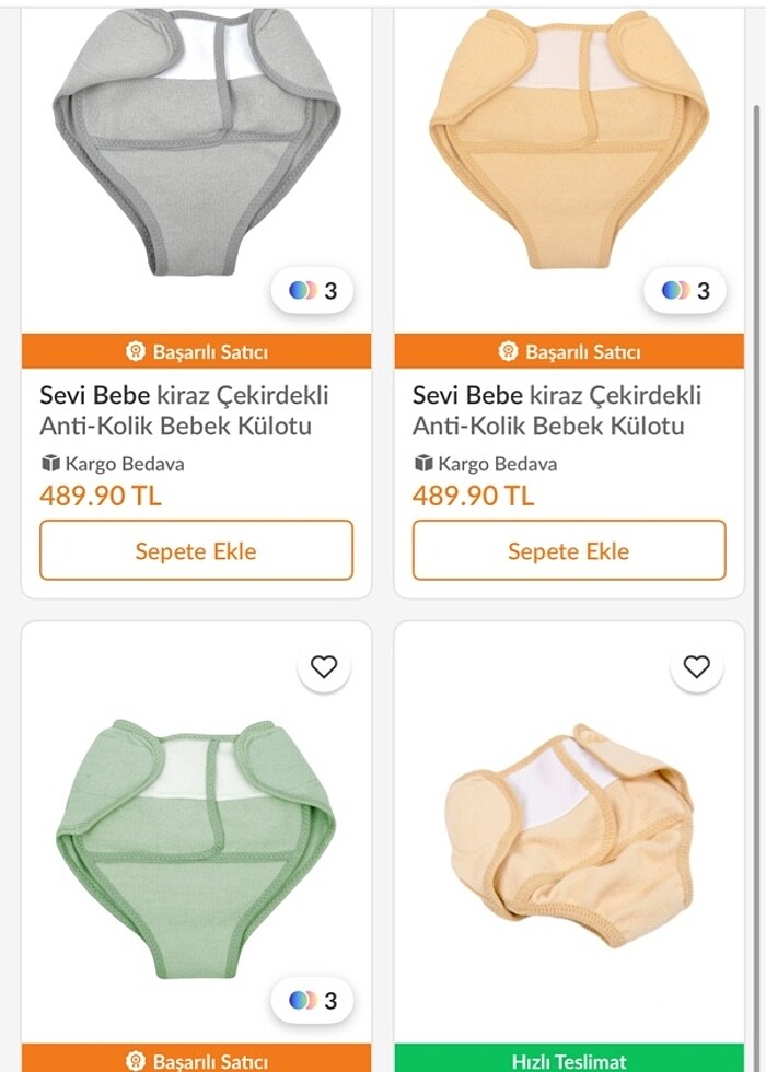 Anti kolik bebek külotu gaz giderici kemerli külot - Görsel 2