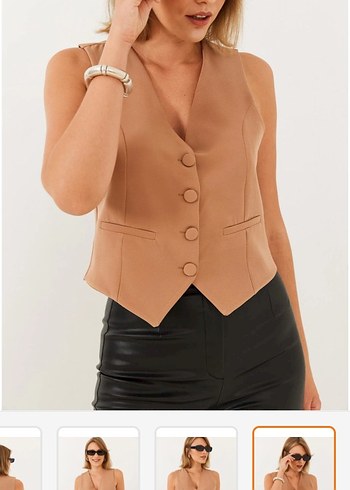 Düğmeli Kadın Yelek - Görsel 2