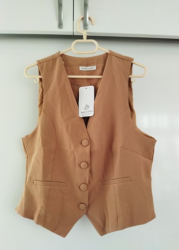 Düğmeli Kadın Yelek - Görsel 4