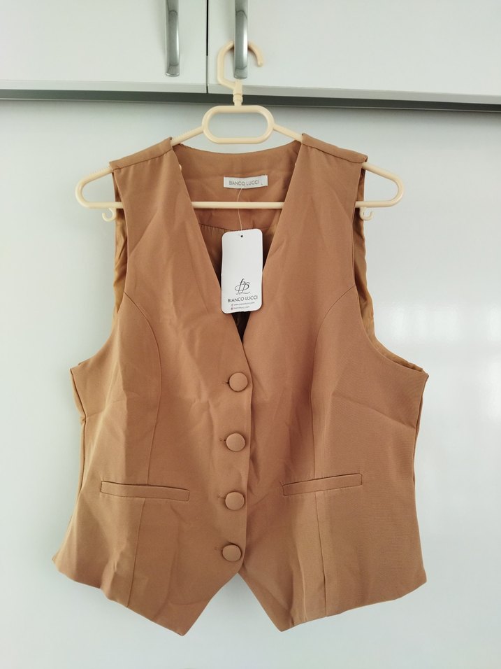 Düğmeli Kadın Yelek - Görsel 4