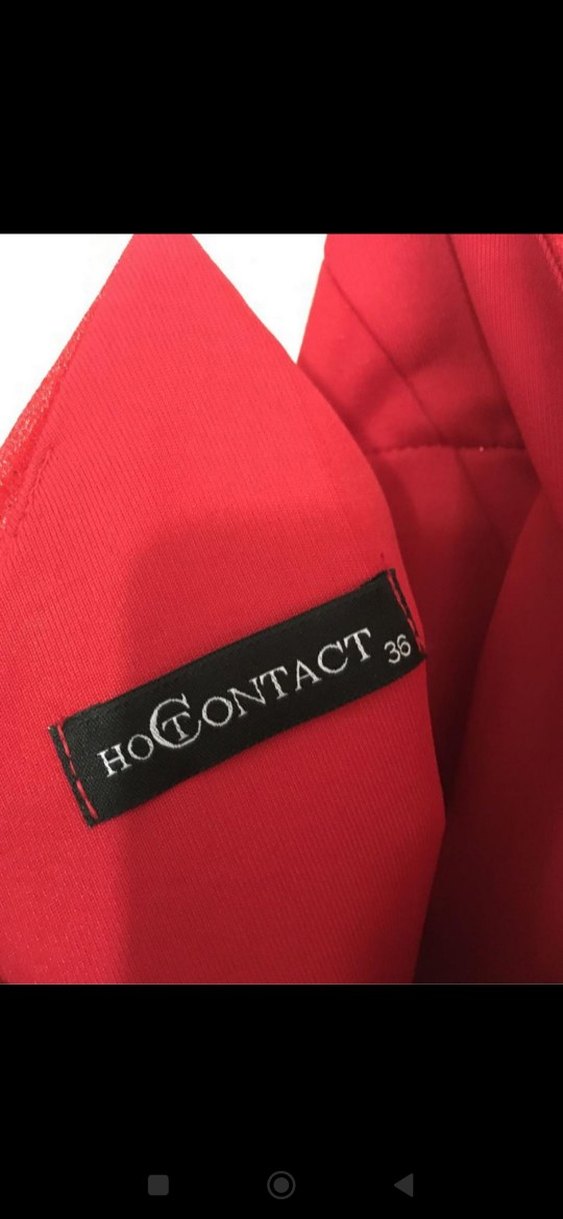 Kırmızı V Yaka Uzun Drapeli Abiye Elbise - Görsel 4