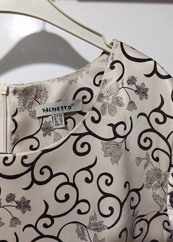 Bej İşlemeli Kısa Kadın Elbise - Görsel 4