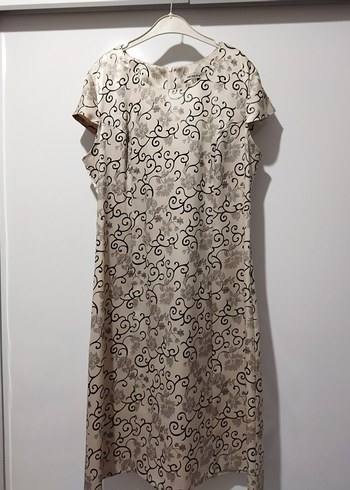 Bej İşlemeli Kısa Kadın Elbise - Görsel 2