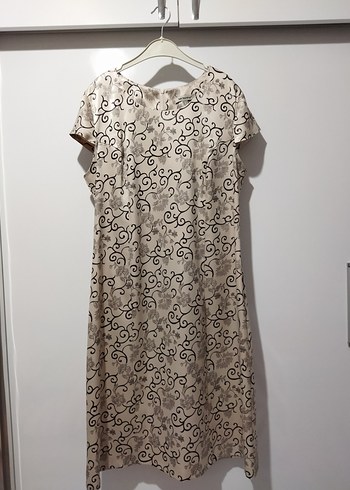 Bej İşlemeli Kısa Kadın Elbise - Görsel 9