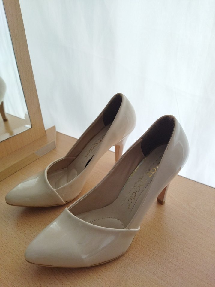 Bej Minimalist Stiletto Topuklu Kadın Ayakkabı - Görsel 5