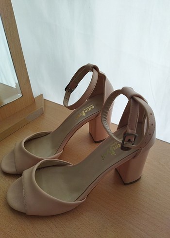 Pudra Topuklu Kadın Abiye Ayakkabı - Görsel 6