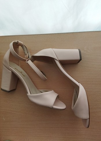 Pudra Topuklu Kadın Abiye Ayakkabı - Görsel 2