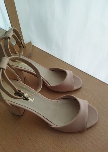 Pudra Topuklu Kadın Abiye Ayakkabı - Görsel 5