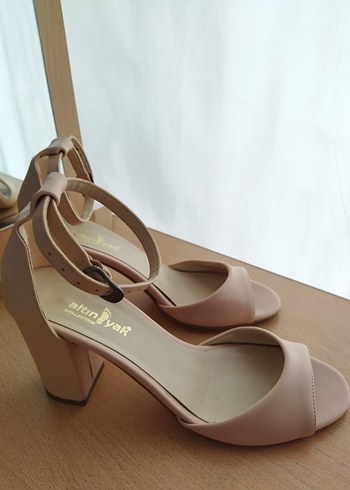 Pudra Topuklu Kadın Abiye Ayakkabı - Görsel 4